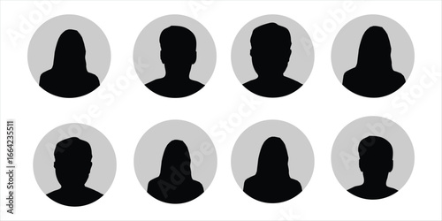 Avatar man icon, profile placeholder, anonymous user male gray person identity icon