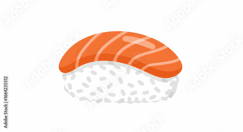Delicious nigiri sushi with fresh salmon on a bed of perfectly seasoned rice, a culinary delight