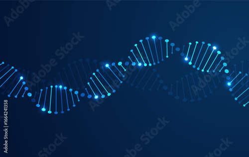 DNA. Medical science, genetic biotechnology, chemistry biology. Innovation technology concept and nano technology background