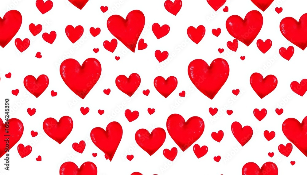 Seamless repeating pattern of red hearts on white background, love, pretty Seamless repeating pattern of red hearts on white background, love, pretty