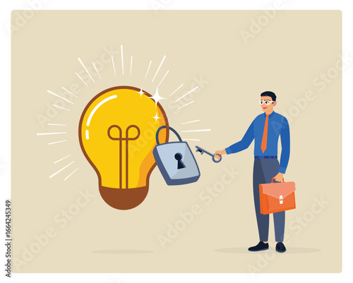 Intellectual property concept, patent protection