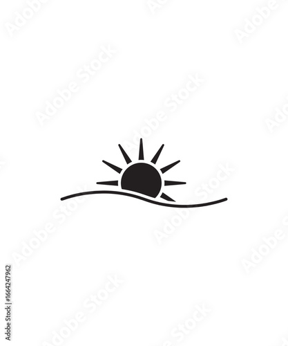 sunset icon, vector best flat icon.