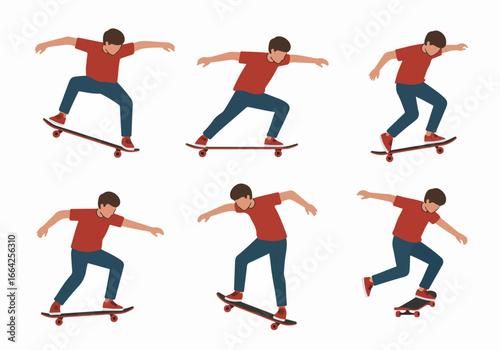 Sumo wrestler poses set with transparent background
