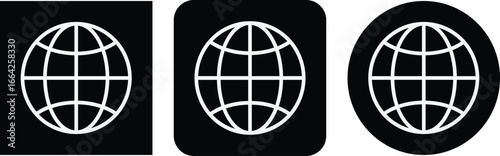 global icon set, web icon symbol, international connectivity global awareness, web icon stock vector illustration,