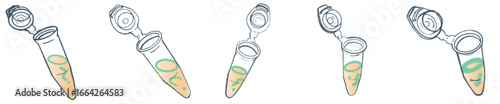 Microcentrifuge Tube PNG Illustration for Science and Laboratory Design