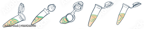 Microcentrifuge Tube PNG Illustration for Science and Laboratory Design