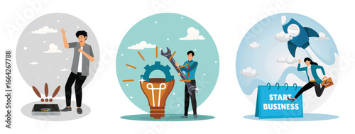 Overweight concept. Innovation or product development. Start new business.