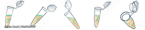 Microcentrifuge Tube PNG Illustration for Science and Laboratory Design