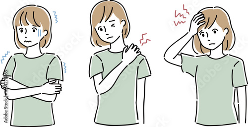 体調不良の女性
