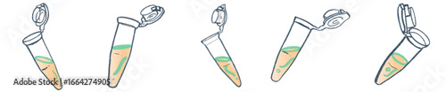 Microcentrifuge Tube PNG Illustration for Science and Laboratory Design