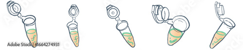 Microcentrifuge Tube PNG Illustration for Science and Laboratory Design