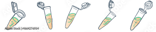 Microcentrifuge Tube PNG Illustration for Science and Laboratory Design