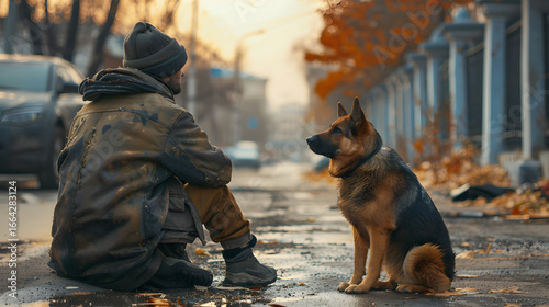 A portrait of a brown German Shepherd puppy with its tongue out