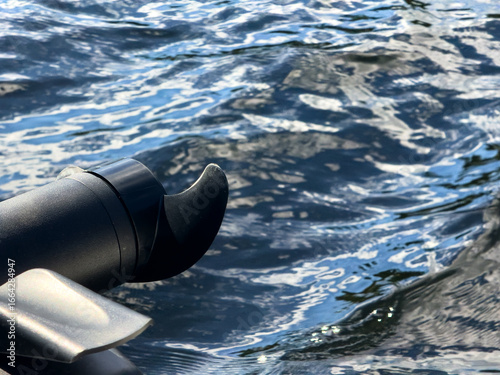 Принти на полотні An electric trolling motor on a boat