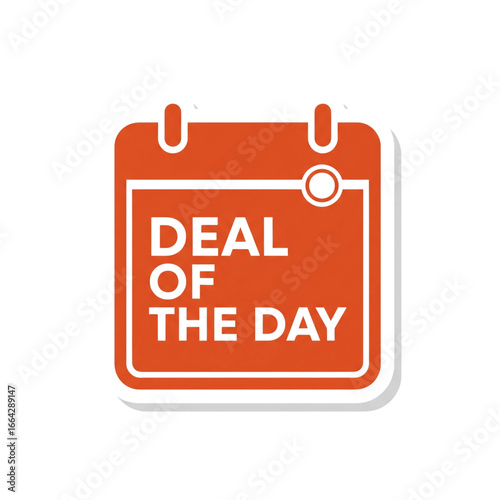 Deal of the Day Calendar Page Vector Sticker

