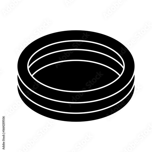 Inflatable mattress vector icon set. mattress illustration sign, collection. Pool symbol or logo.
