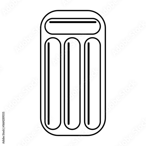 Inflatable mattress vector icon set. mattress illustration sign, collection. Pool symbol or logo.