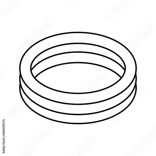 Inflatable mattress vector icon set. mattress illustration sign, collection. Pool symbol or logo.
