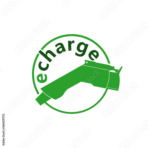 EV charging station sign icon isolated on white background