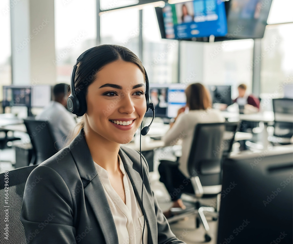 Fototapeta premium portrait of a smiling customer service operator