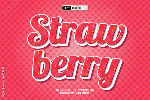 TEXT EFFECT STRAWBERRY 