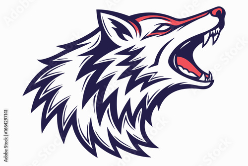 Wallpaper Mural Cybernetic wolf mascot logo for esports and gaming featuring a striking neon silhouette design Torontodigital.ca