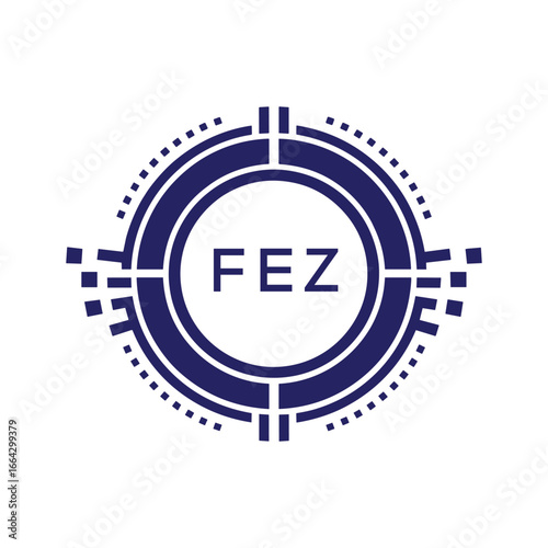 FEZ Modern Abstract Circular Technology Logo Design with FEZ Letter Logo.
