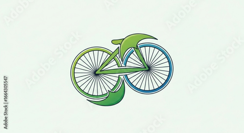 Bike cycling logo design vector illustration for bicycle shop or bike rental service creative modern concept