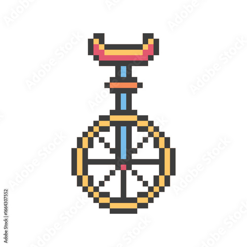 unicycle wheel bike pixel art