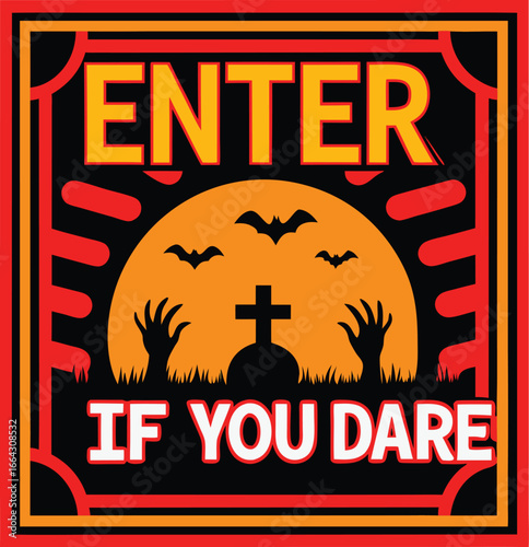Spooky halloween t shirt design featuring a chilling and dark graphic element