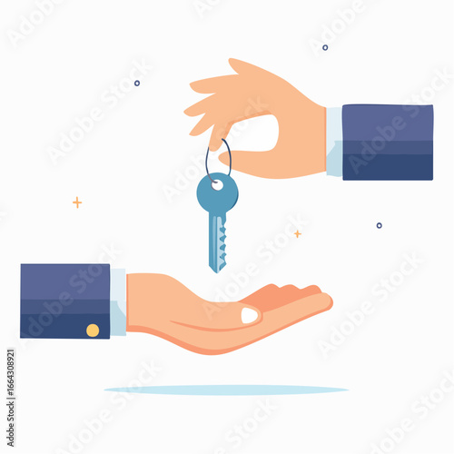Business Hands Exchanging Keys