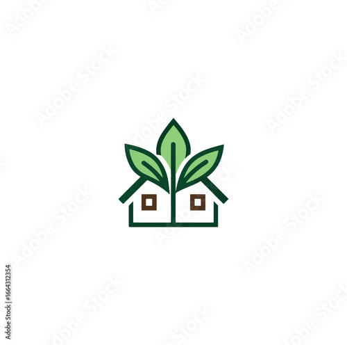 Eco friendly house logo design