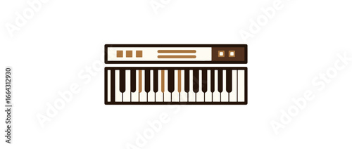 Keyboard instrument graphic illustration
