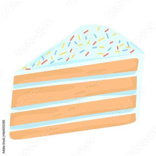 Mint cake slice