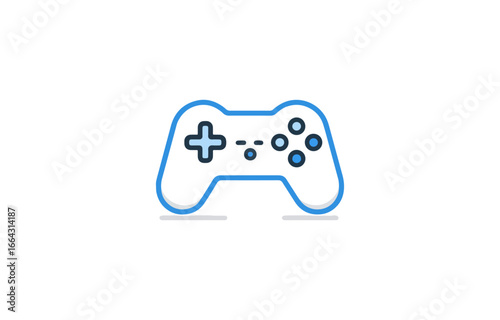White video game controller illustration
