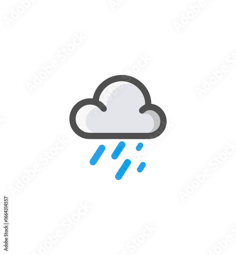 Rain cloud graphic illustration