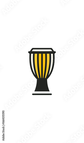 Simple yellow drum illustration