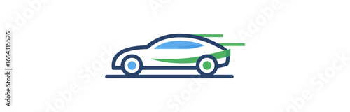 Modern car illustration ecofriendly transport