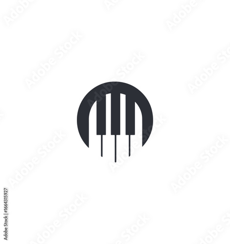 Piano keyboard logo design