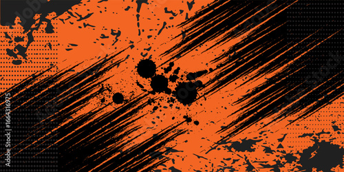 Vector Comic Book and Journal Background with Orange Grunge Background and Texture. Modern vector illustration. Comic conpcet. Brush.