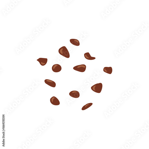 Chocolate chips vector illustration 