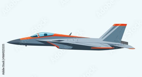 Side view of a modern military fighter jet.