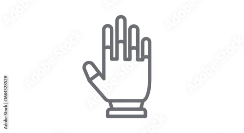 Robotic hand outline vector, ai technology, artificial intelligence, bionic limb, future tech, automation concept