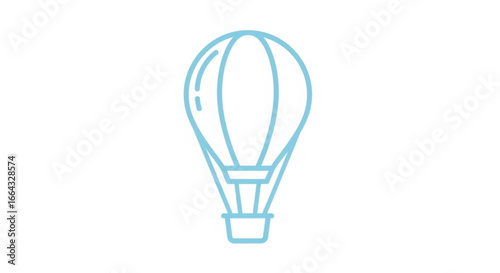 Hot air balloon vector illustration for travel adventure and freedom design elements and graphic resources