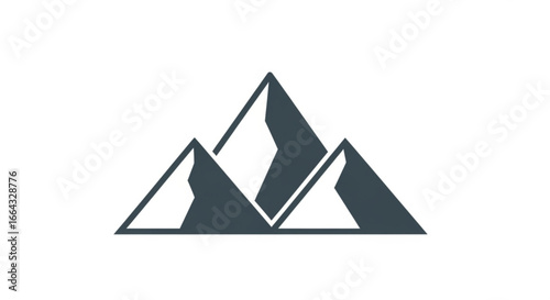 Mountain peak range vector illustration for outdoor adventure logo design and brand identity inspiration idea