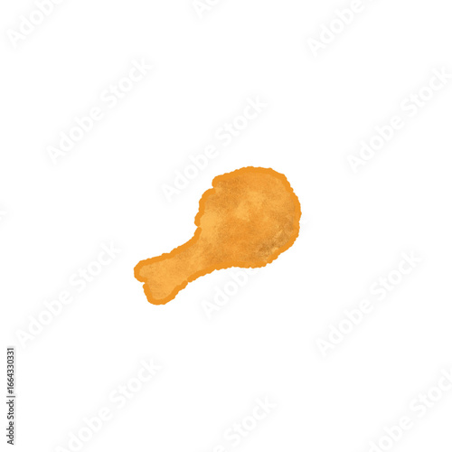 Fried chicken realistic drawing transparent background