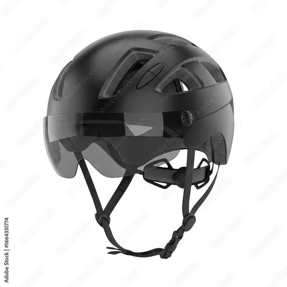 Fototapeta premium Modern cycling helmet isolated on transparent background