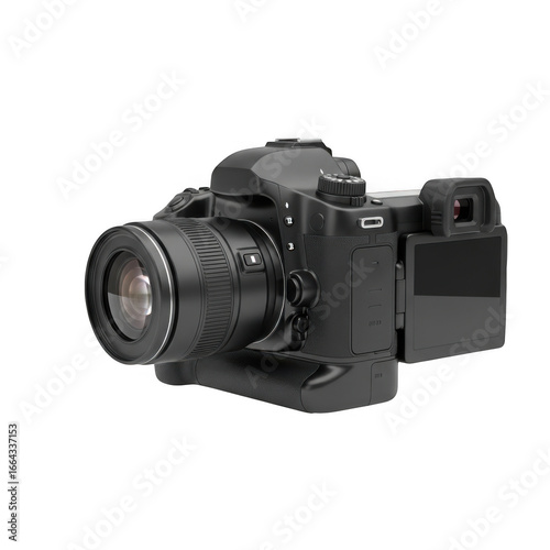 Digital camera isolated on transparent background