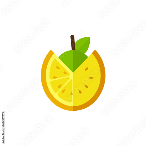 Jackfruit Slice Flat Vector Illustration, Exotic Tropical Fruit Clipart