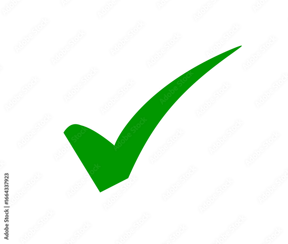 Bright green check mark symbol isolated graphic on transparent background Bright green check mark symbol isolated graphic on transparent background